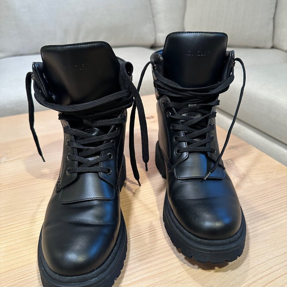Moncler Combat Boots - Black (Women's EU 38/Size 8) - Picture 10 of 13